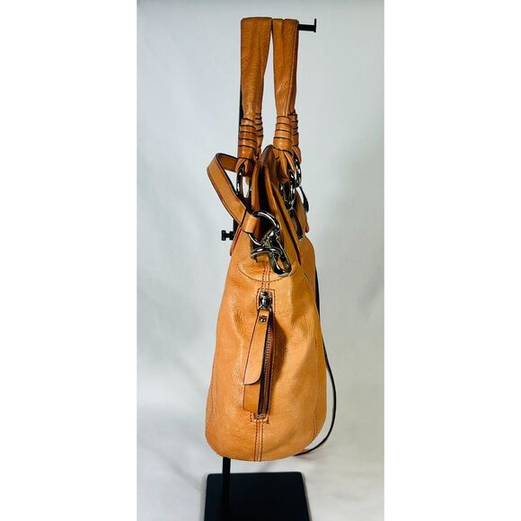 B. Makowsky Kayla Peach Leather Shoulder Bag Orig $318 - Picture 2 of 13